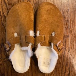 New! Size 37 Boston Shearling Burkinstocks.